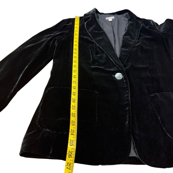 J.Jill Velvet Blazer Jacket Women’s Size S Black Silk Blend - Picture 13 of 14
